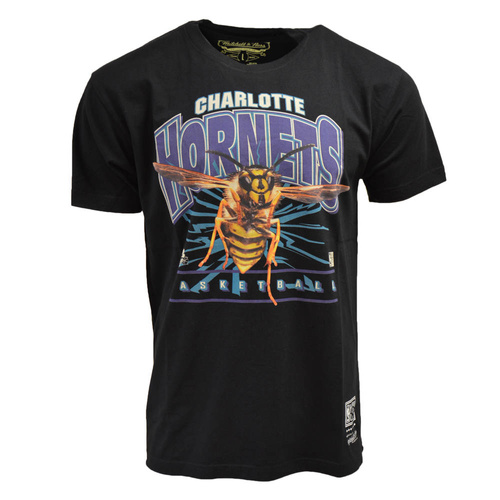 Mitchell & Ness Tee NBA Charlotte Hornets T-Shirt - BMTRFH21APP001-CHOBLCK