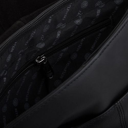 Men's leather bag Betlewski Cambridge Black - TBS-311