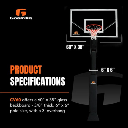 Goalrilla CV60 Basketball Set – 60" In-Ground