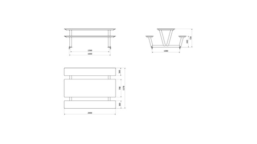 Stół zewnętrzny Sure Shot 824-013 Piknikowy do szachówi i chińczyka