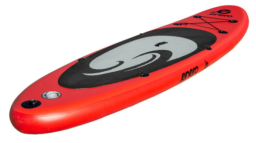 Deska SUP Enero Dmuchana 300 x 76 x 15 cm czerwona + Bojka Aquarius