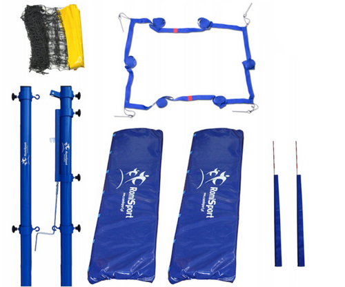 Zestaw PRO do siatkówki plażowej, słupki stalowe do plażówki - S0087