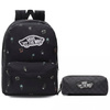 Zestaw plecak szkolny VANS Realm Backpack czarny kwiaty VN0A3UI6BR81 + Piórnik VANS VN0A3HMQBA5