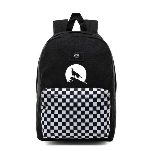 Plecak Vans New Skool Checkerboard kratka szachownica Custom Wolf Wilk