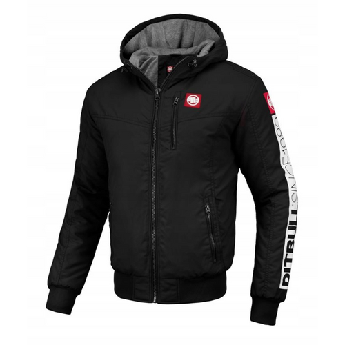 Męska kurtka przejściowa wiosenna Pit Bull West Coast Cabrillo Summer Hooded Czarna - 5230139