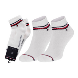 Skarpetki męskie Tommy Hilfiger Men Iconic Quarter 2-pak Białe - 100001094-300