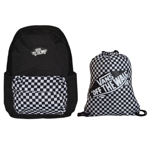 Zestaw 2w1 Plecak dziecięcy Vans Old Skool Grom Kratka Kieszonki 18L VN000H56Y281 + Worek VANS
