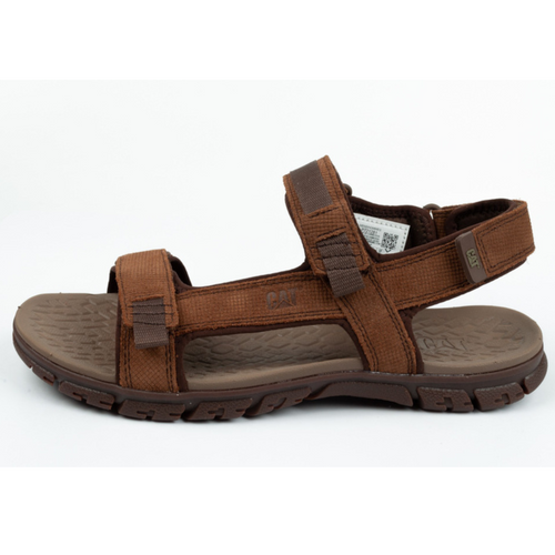 Men's CAT Caterpillar Atchison Brown Leather Sandals P721281.