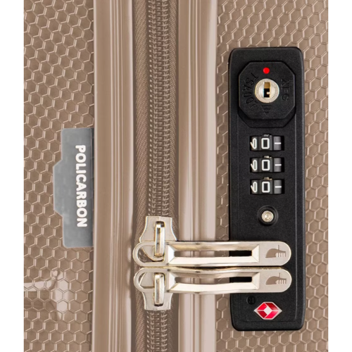 Großer Geräumiger Reisekoffer auf Rollen PUCCINI Polycarbonat 89L PC029A-6.