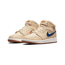 Air Jordan 1 Mid Fleece Pearl White GS Schuhe - DO2207-264