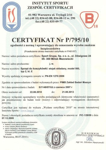 Zestaw do koszykówki na streetball 3x3 Sure Shot 560 na boisko