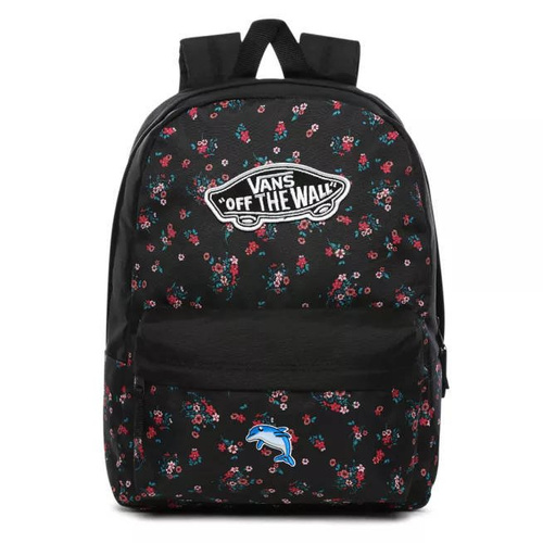 Vans Realm Beauty Floral Black Rucksack Custom Delphine - VN0A3UI6ZX3
