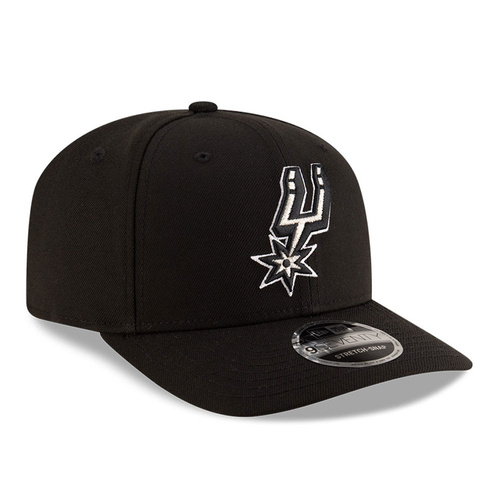 New Era 9SEVENTY San Antonio Spurs NBA Team Black Stretch Snapback Cap - 60755445