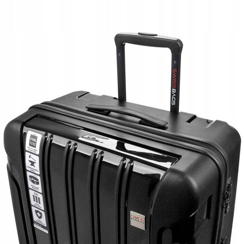 SwissBags Travel Suitcase Tourist 75cm Black