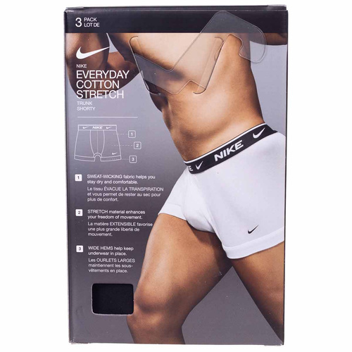 Męskie bokserki Nike Trunk 3PK Komplet 3 par - 0000KE1008-MQG