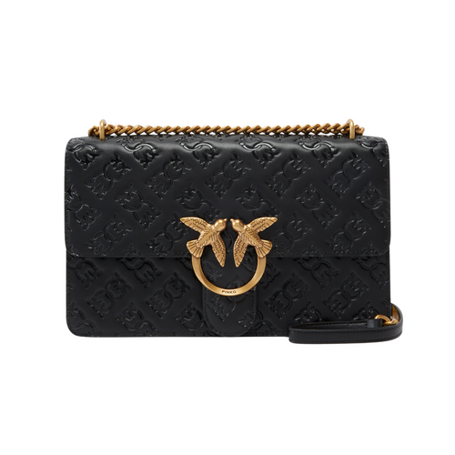 Torebka damska skórzana na ramię Pinko Love Bag One Classic Czarna - 1000941A1YB-Z99Q