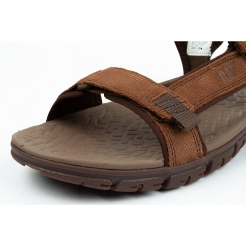 Men's CAT Caterpillar Atchison Brown Leather Sandals P721281.