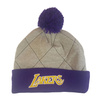 Mitchell & Ness NBA Quilted Pom Beanie HWC Los Angeles Lakers - HPCK1214-LALYYPPPGYPR