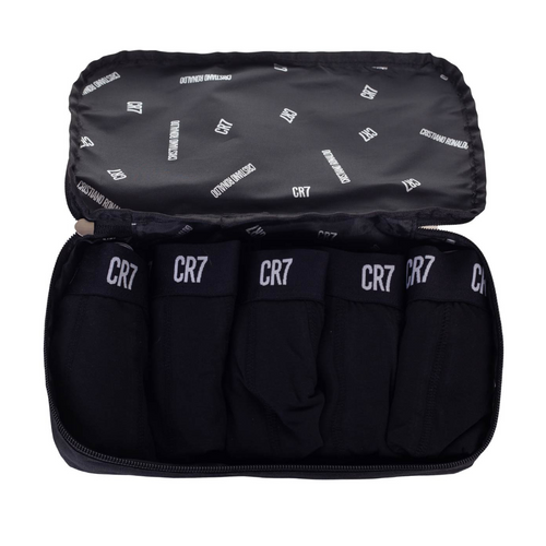 Men's Boxer Shorts CR7 Trunk 5 Pack Giftbox Black Sports Briefs Toiletry bag - 8123-49-2902