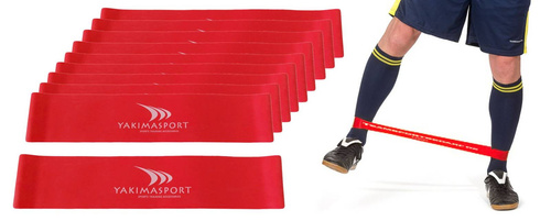 Guma fitness zestaw 20 sztuk czerwone średni opór Yakimasport - 100248