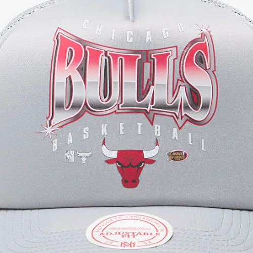 Czapka z daszkiem Mitchell & Ness NBA Chicago Bulls Glow Up Trucker Grey - HHSSINTL1436-CBUGREY