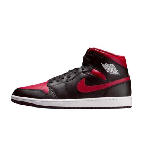 Men's sports shoes Air Jordan 1 Mid Sneakers Black Red - DQ8426-067