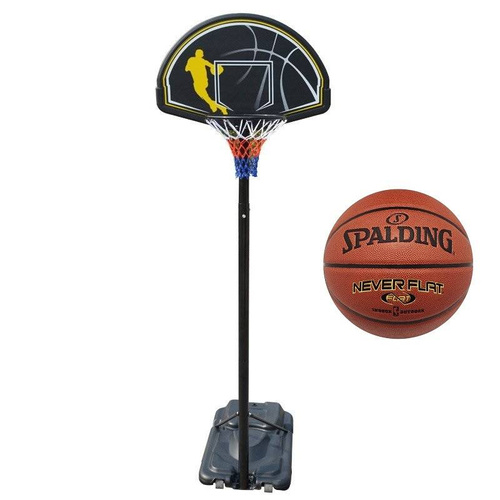 Portable Basketball stand MASTER Street 305 + Spalding NBA NeverFlat	