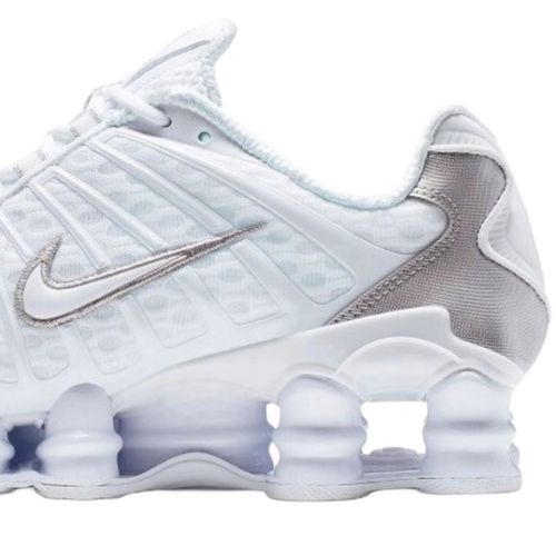 Buty sportowe męskie Nike SHOX TL Metallic Silver białe - AV3595-100