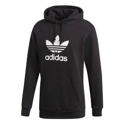 Bluza z kapturem męska kangurka Adidas Hoodie czarna z logo bawełna DT7964