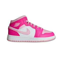 Buty dziecięce Air Jordan 1 Mid GS Fierce Pink - FD8780-116