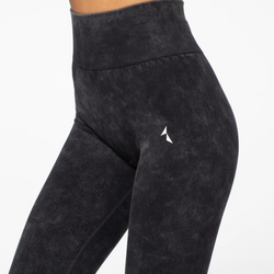 Legginsy damskie sportowe wysoki stan marmur Yasmine Carpatree - CP-YSL-BL