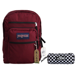 Plecak szkolny JanSport Big Student Backpack 34L Russet Red + Piórnik Vans