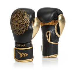 Rękawice bokserskie kobiece Mandala Black/Gold Yakimasport - 100549