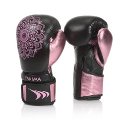 Rękawice bokserskie kobiece Mandala Black/Pink Yakimasport - 100550