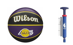 Zestaw do koszykówki Piłka Wilson NBA Team LA Lakers - WTB1300XBLAL + Pompka