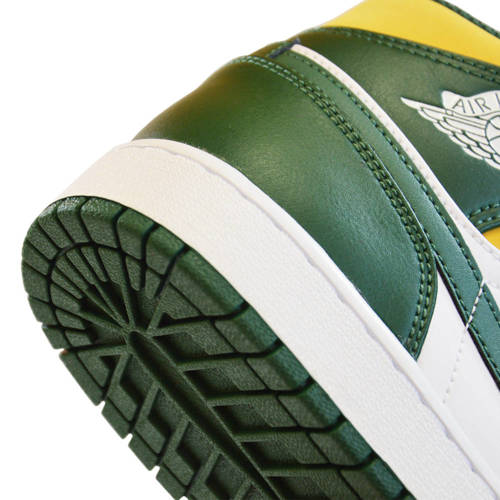 Buty Air Jordan 1 Mid Sonics White/Green/Yellow - 554724-371