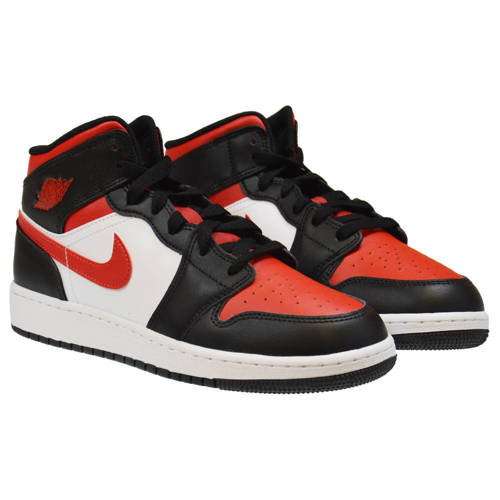 Buty do koszykówki Air Jordan 1 Mid GS Fire Red- 554725-079