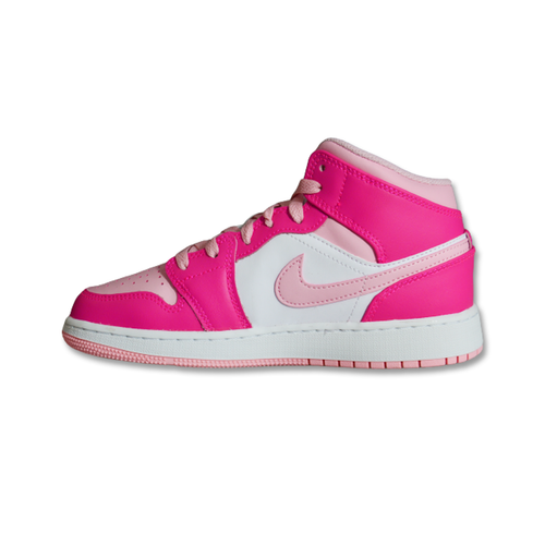 Buty dziecięce Air Jordan 1 Mid GS Fierce Pink - FD8780-116