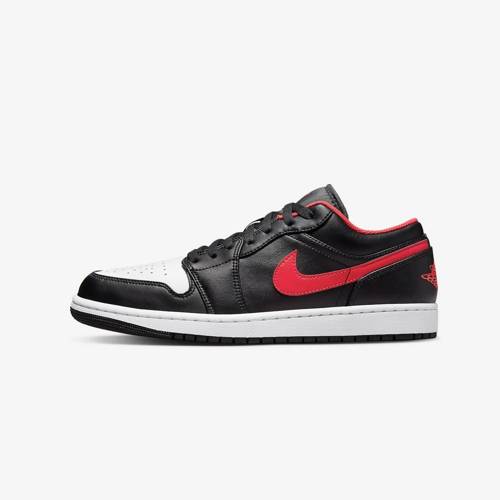 Buty sportowe Air Jordan 1 LOW Black/Fire Red/White - 553558-063