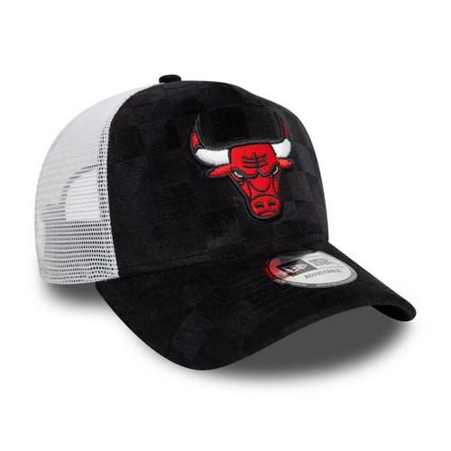 Czapka z daszkiem New Era 9FORTY Chicago Bulls Tonal Check Black A-Frame Trucker - 60595264