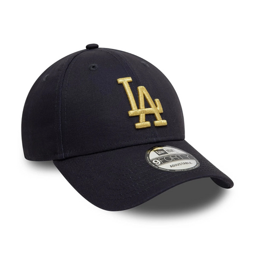 Czapka z daszkiem New Era 9FORTY MLB LA Los Angeles Dodgers Metallic Navy Strapback - 60595193