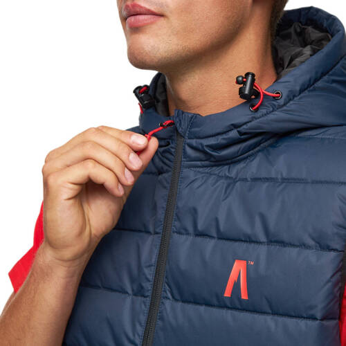 Kamizelka męska z kapturem Alpinus Athos Body Warmer Granatowa - BR43356