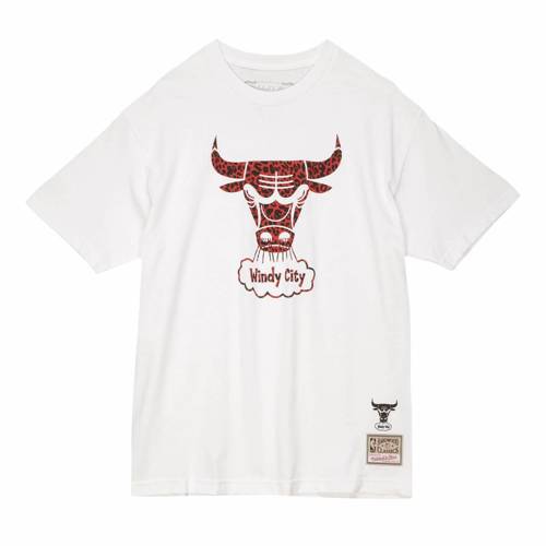 Koszulka męska Mitchell & Ness Chicago Bulls Wild Life Tee Biała