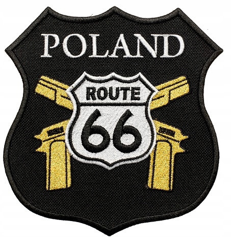 Naszywka Naprasowanka Aplikacja Motocyklowa Route 66 Poland