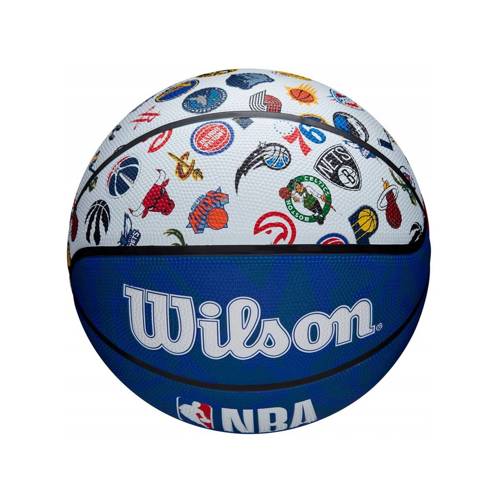 Piłka do koszykówki Wilson NBA All Teams Outdoor - WTB1301XBNBA + Pompka