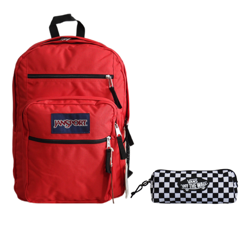 Plecak szkolny JanSport Big Student Backpack 34L Red Tape + Piórnik Vans