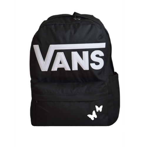 Plecak szkolny miejski Vans Old Skool Drop V Backpack Black VN000H4ZBLK1 + Custom Motyle