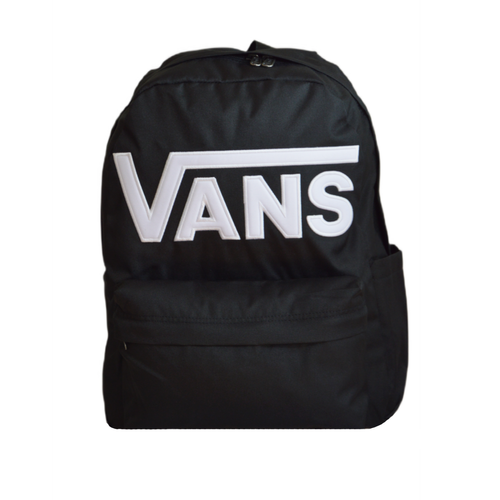 Plecak szkolny miejski Vans Old Skool Drop V Backpack Black VN000H4ZBLK1 + Custom Srebrna Róża