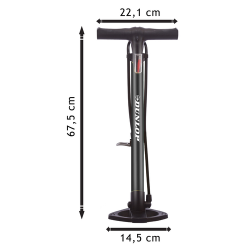 Pompka podłogowa rowerowa samochodowa Dunlop 174psi + igła - 10220