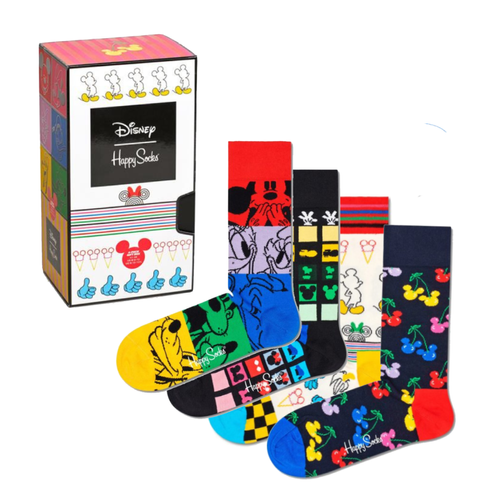 Skarpetki wysokie 4-pack zestaw świąteczny Happy Socks x Disney - XDNY09-0200